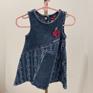 Baby Guess Vintagr denim floral print shift dress size 18 months